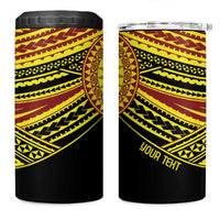 Personalised Tonga Ha apai High School 4 in 1 Can Cooler Tumbler Ngatu Fonulei Pattern