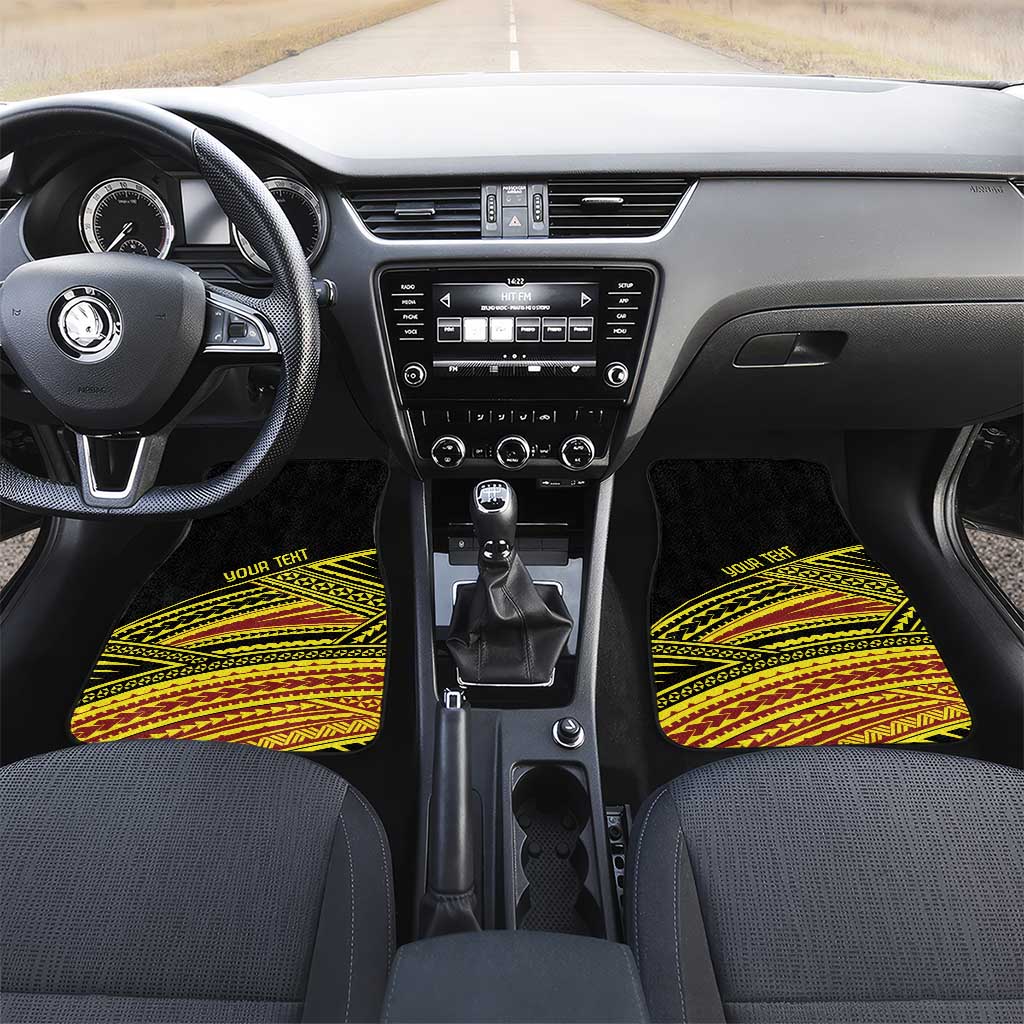 Personalised Tonga Ha apai High School Car Mats Ngatu Fonulei Pattern