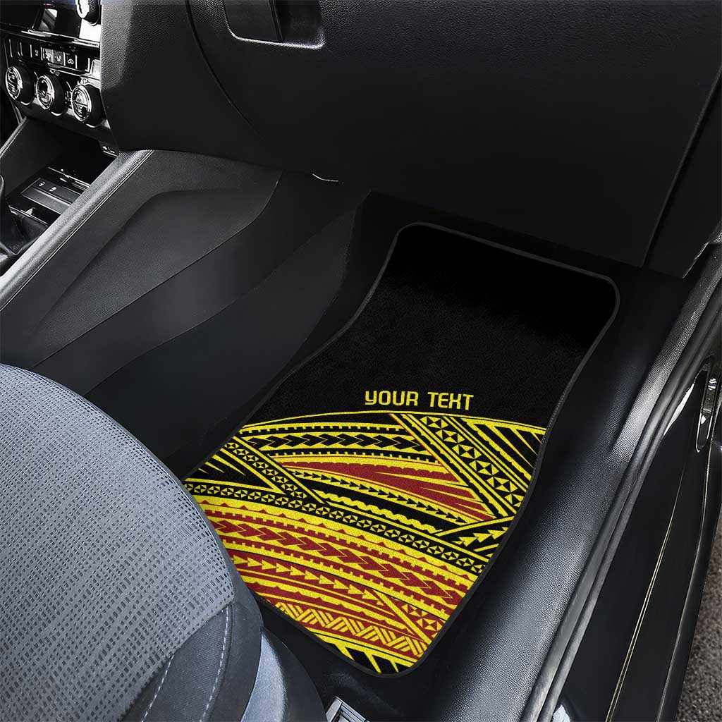 Personalised Tonga Ha apai High School Car Mats Ngatu Fonulei Pattern
