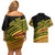 Personalised Tonga Ha apai High School Couples Matching Off Shoulder Short Dress and Hawaiian Shirt Ngatu Fonulei Pattern