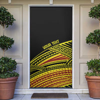 Personalised Tonga Ha apai High School Door Cover Ngatu Fonulei Pattern - Polynesian Pride