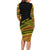 Personalised Tonga Ha apai High School Family Matching Long Sleeve Bodycon Dress and Hawaiian Shirt Ngatu Fonulei Pattern