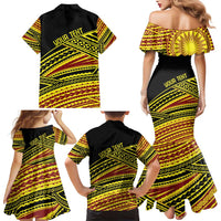 Personalised Tonga Ha apai High School Family Matching Mermaid Dress and Hawaiian Shirt Ngatu Fonulei Pattern LT9 - Polynesian Pride