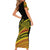 Personalised Tonga Ha apai High School Family Matching Short Sleeve Bodycon Dress and Hawaiian Shirt Ngatu Fonulei Pattern