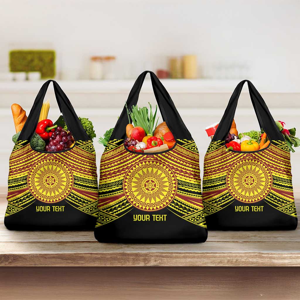 Personalised Tonga Ha apai High School Grocery Bag Ngatu Fonulei Pattern
