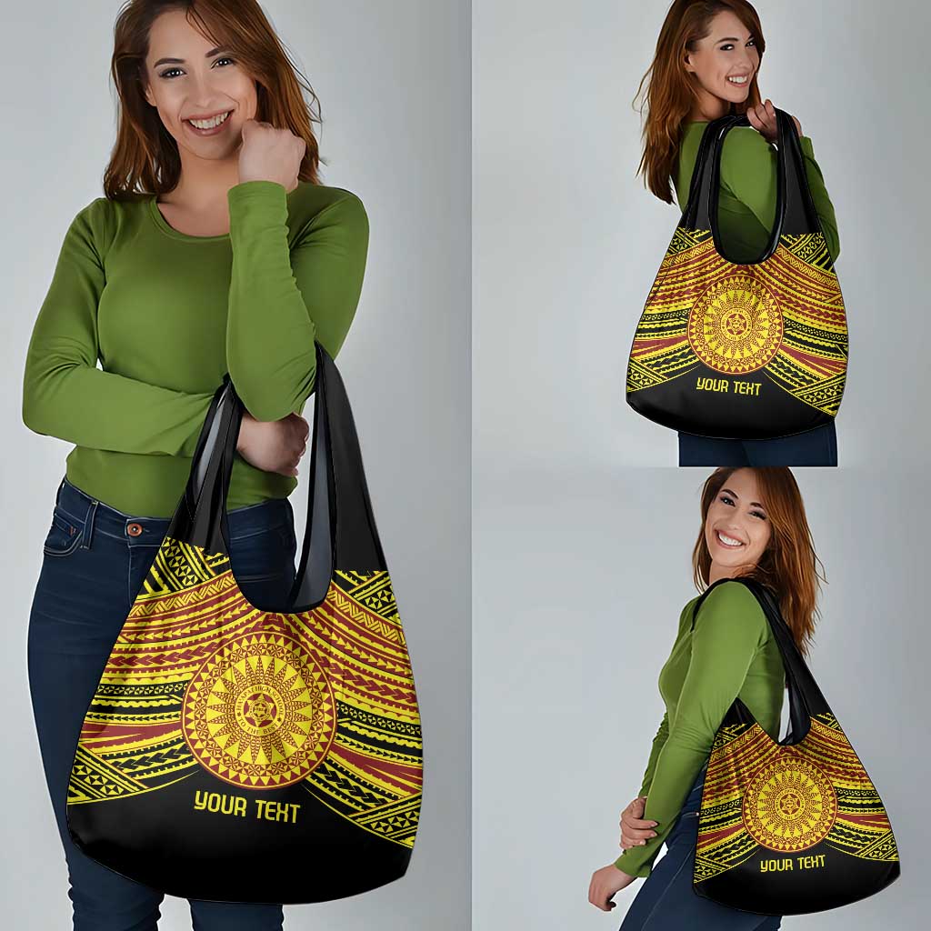 Personalised Tonga Ha apai High School Grocery Bag Ngatu Fonulei Pattern