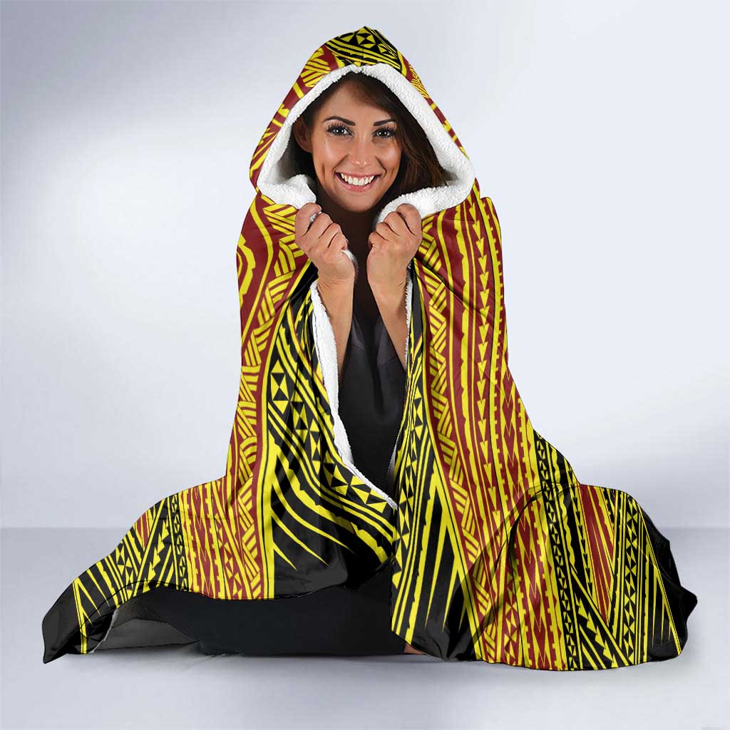 Personalised Tonga Ha apai High School Hooded Blanket Ngatu Fonulei Pattern