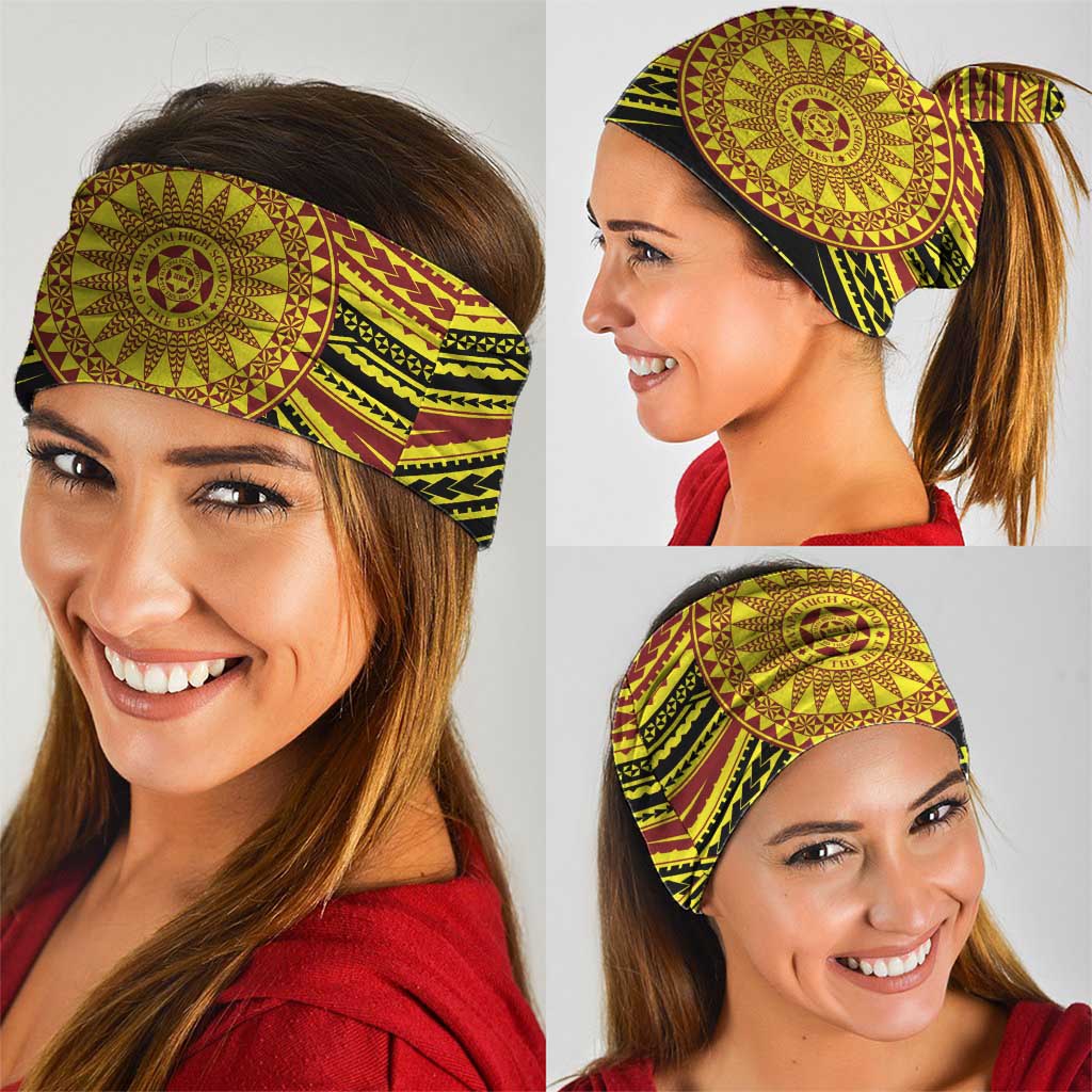 Personalised Tonga Ha apai High School Neck Gaiter Ngatu Fonulei Pattern - Polynesian Pride