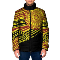 Personalised Tonga Ha apai High School Padded Jacket Ngatu Fonulei Pattern - Polynesian Pride