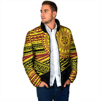 Personalised Tonga Ha apai High School Padded Jacket Ngatu Fonulei Pattern - Polynesian Pride