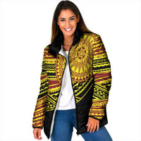 Personalised Tonga Ha apai High School Padded Jacket Ngatu Fonulei Pattern - Polynesian Pride