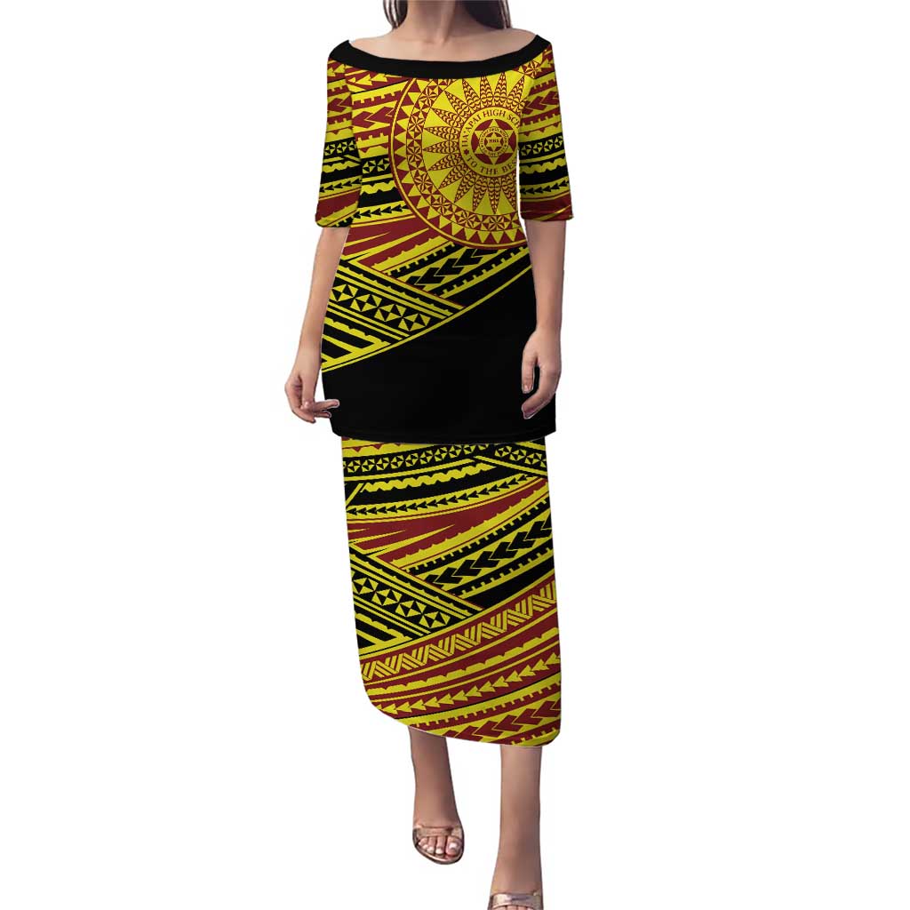 Personalised Tonga Ha apai High School Puletasi Ngatu Fonulei Pattern