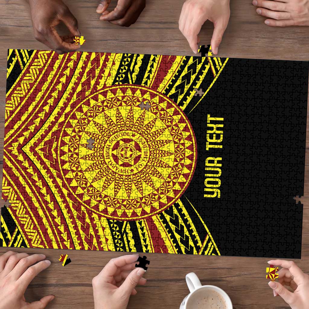 Personalised Tonga Ha apai High School Puzzle Ngatu Fonulei Pattern - Polynesian Pride