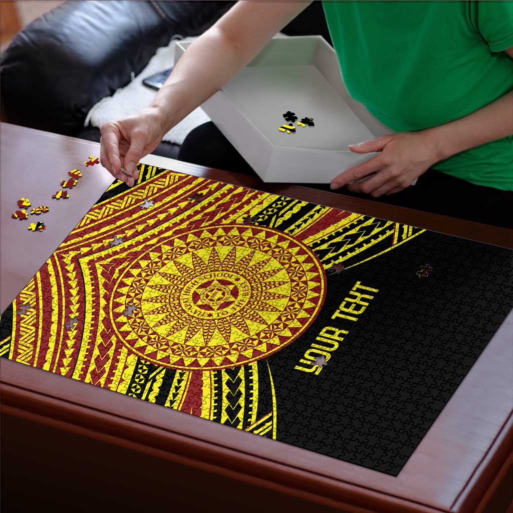 Personalised Tonga Ha apai High School Puzzle Ngatu Fonulei Pattern - Polynesian Pride