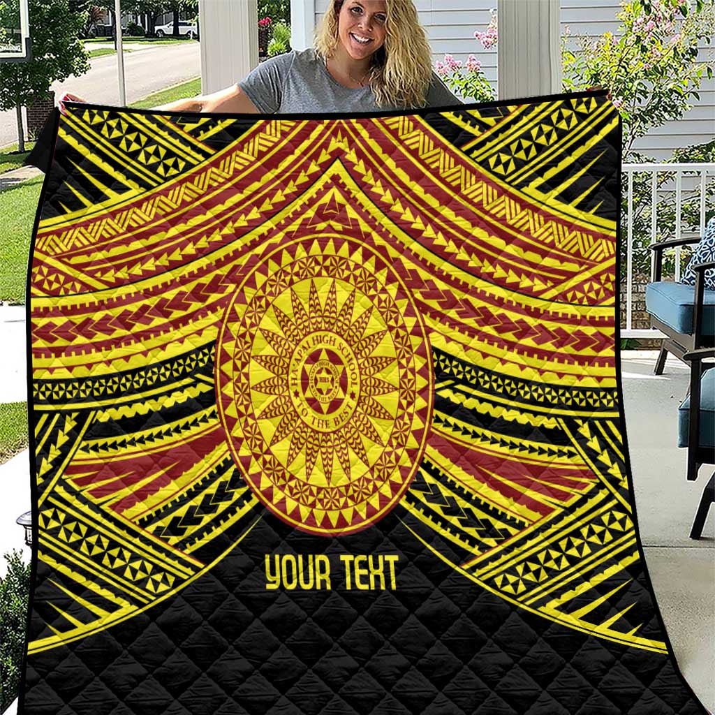 Personalised Tonga Ha apai High School Quilt Ngatu Fonulei Pattern