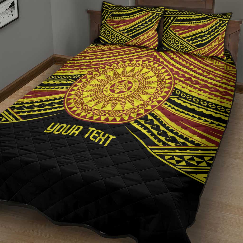 Personalised Tonga Ha apai High School Quilt Bed Set Ngatu Fonulei Pattern