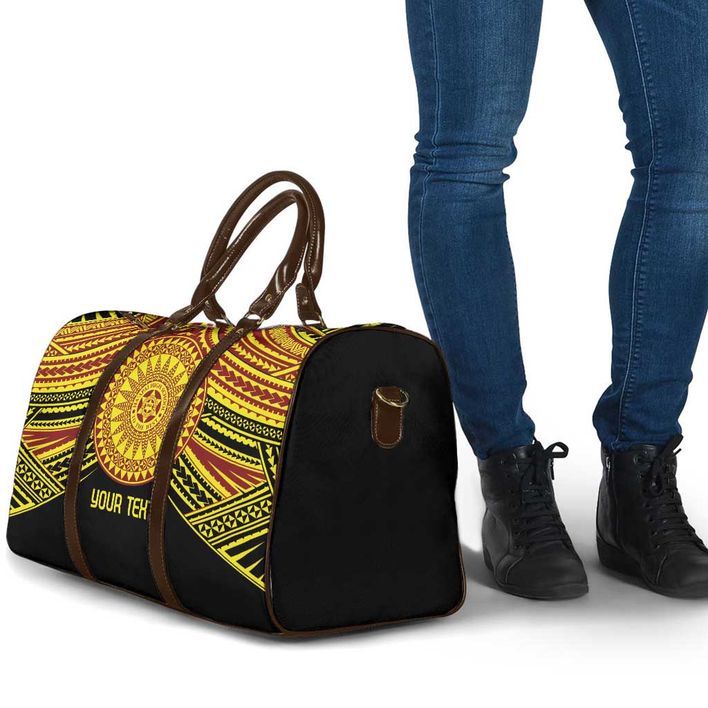 Personalised Tonga Ha apai High School Travel Bag Ngatu Fonulei Pattern - Polynesian Pride