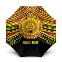 Personalised Tonga Ha apai High School Umbrella Ngatu Fonulei Pattern - Polynesian Pride