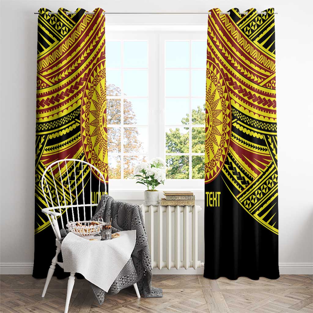 Personalised Tonga Ha apai High School Window Curtain Ngatu Fonulei Pattern