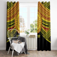 Personalised Tonga Ha apai High School Window Curtain Ngatu Fonulei Pattern