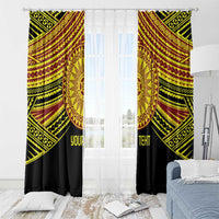 Personalised Tonga Ha apai High School Window Curtain Ngatu Fonulei Pattern