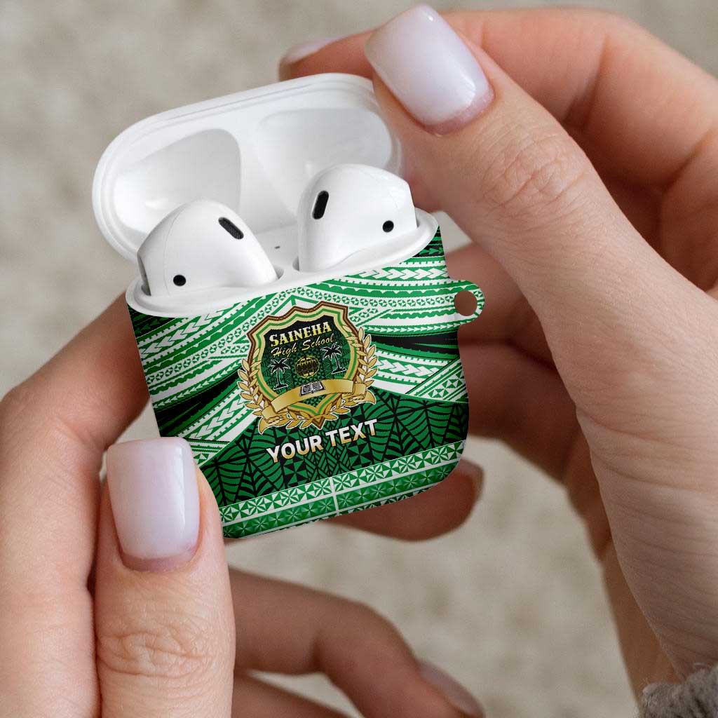 Personalised Tonga Saineha High School AirPods Case Polynesian Ngatu Tribal - Polynesian Pride