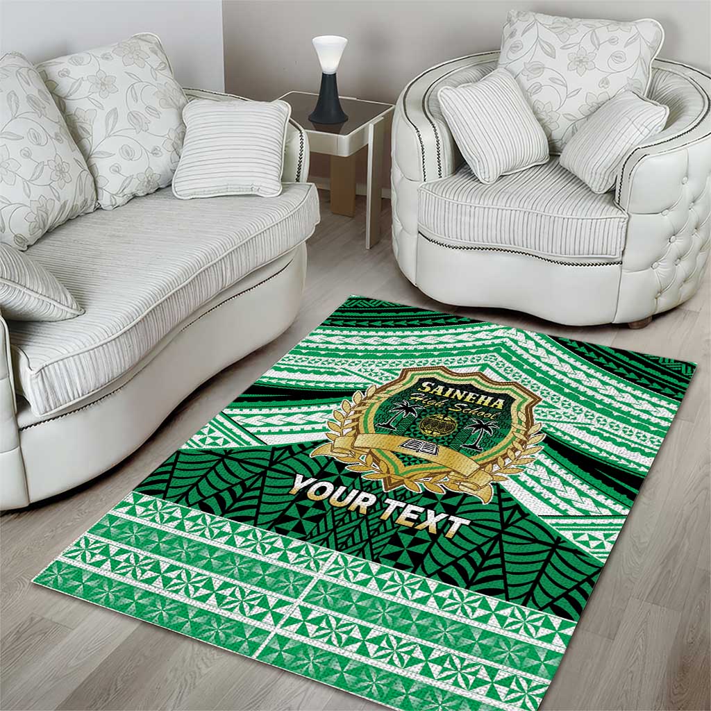Personalised Tonga Saineha High School Area Rug Polynesian Ngatu Tribal