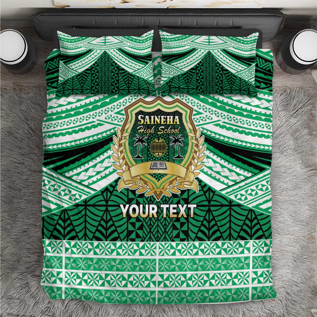 Personalised Tonga Saineha High School Bedding Set Polynesian Ngatu Tribal