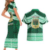 Personalised Tonga Saineha High School Couples Matching Short Sleeve Bodycon Dress and Hawaiian Shirt Polynesian Ngatu Tribal LT9 - Polynesian Pride