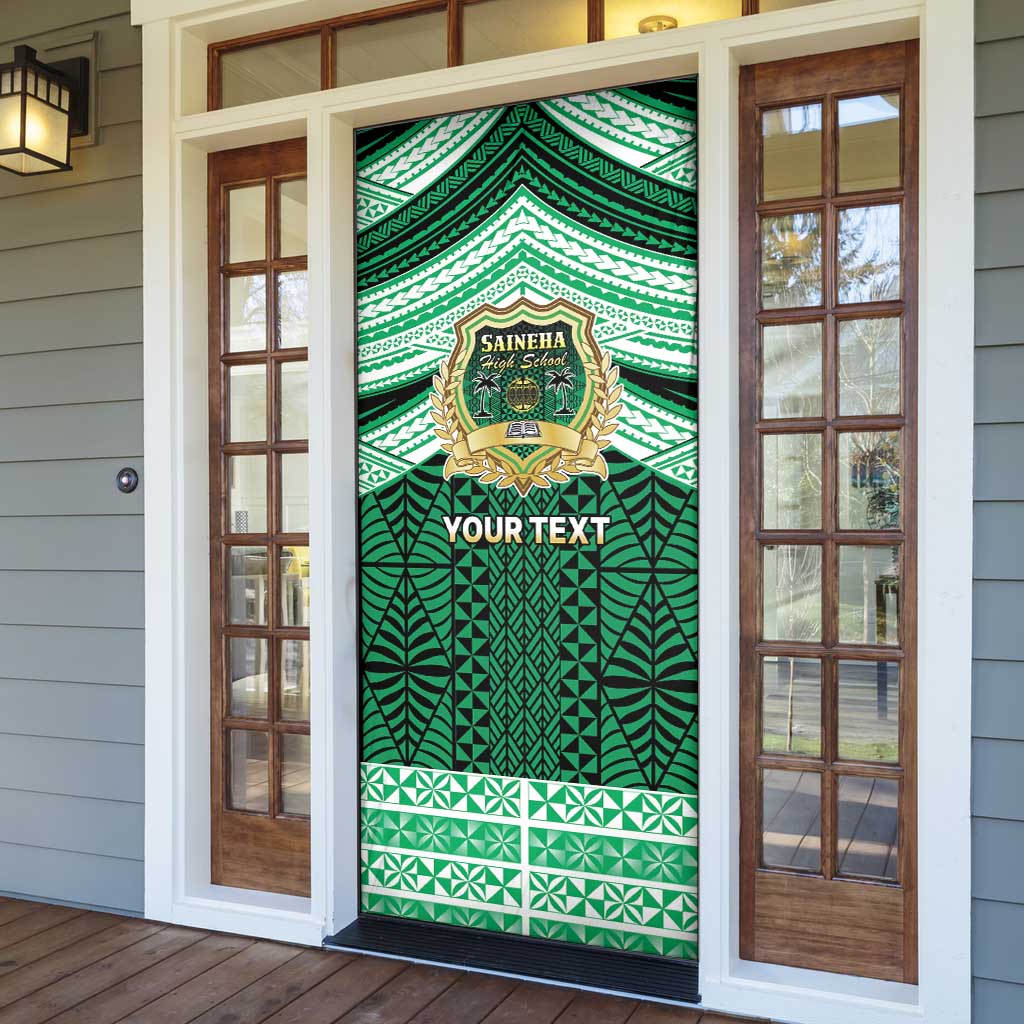 Personalised Tonga Saineha High School Door Cover Polynesian Ngatu Tribal - Polynesian Pride