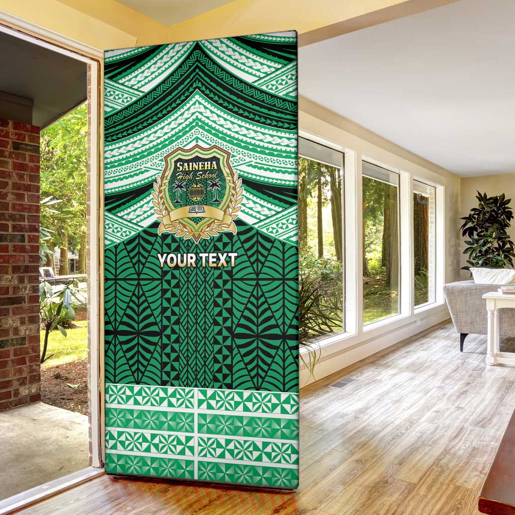 Personalised Tonga Saineha High School Door Cover Polynesian Ngatu Tribal - Polynesian Pride