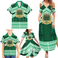 Personalised Tonga Saineha High School Family Matching Summer Maxi Dress and Hawaiian Shirt Polynesian Ngatu Tribal LT9 - Polynesian Pride