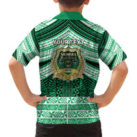 Personalised Tonga Saineha High School Family Matching Tank Maxi Dress and Hawaiian Shirt Polynesian Ngatu Tribal