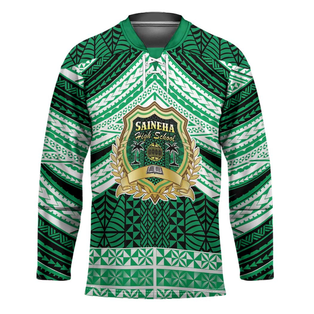 Personalised Tonga Saineha High School Hockey Jersey Polynesian Ngatu Tribal - Polynesian Pride