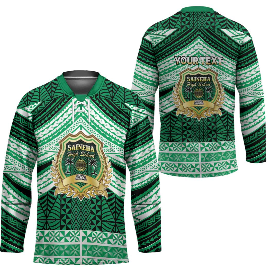 Personalised Tonga Saineha High School Hockey Jersey Polynesian Ngatu Tribal - Polynesian Pride
