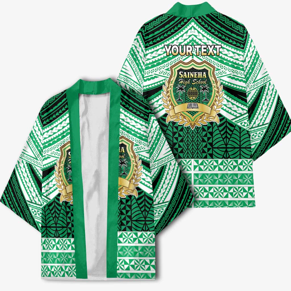 Personalised Tonga Saineha High School Kimono Polynesian Ngatu Tribal - Polynesian Pride