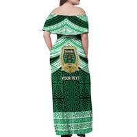 Personalised Tonga Saineha High School Off Shoulder Maxi Dress Polynesian Ngatu Tribal