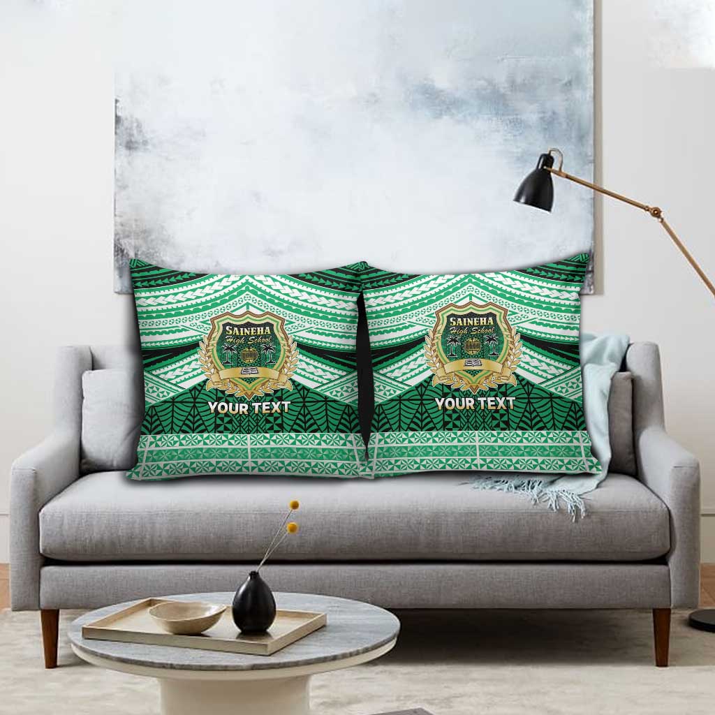 Personalised Tonga Saineha High School Pillow Cover Polynesian Ngatu Tribal - Polynesian Pride