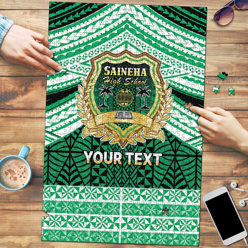 Personalised Tonga Saineha High School Puzzle Polynesian Ngatu Tribal - Polynesian Pride