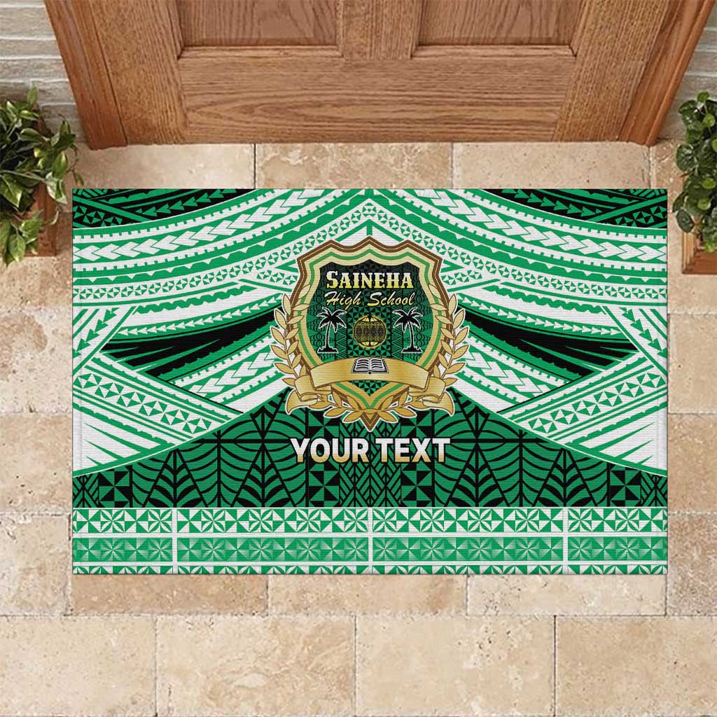 Personalised Tonga Saineha High School Rubber Doormat Polynesian Ngatu Tribal