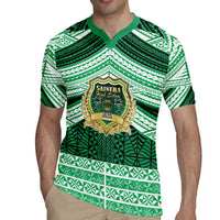 Personalised Tonga Saineha High School Rugby Jersey Polynesian Ngatu Tribal