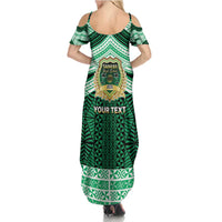 Personalised Tonga Saineha High School Summer Maxi Dress Polynesian Ngatu Tribal