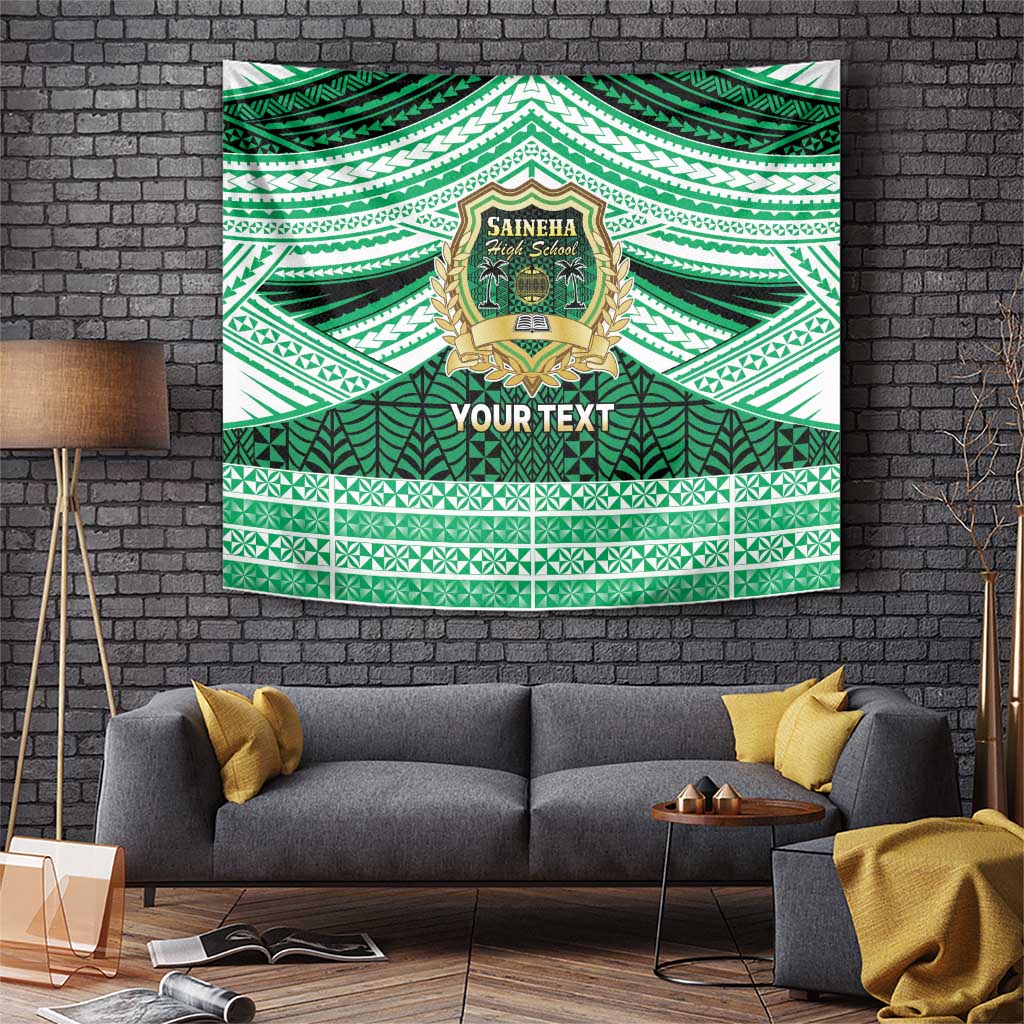 Personalised Tonga Saineha High School Tapestry Polynesian Ngatu Tribal
