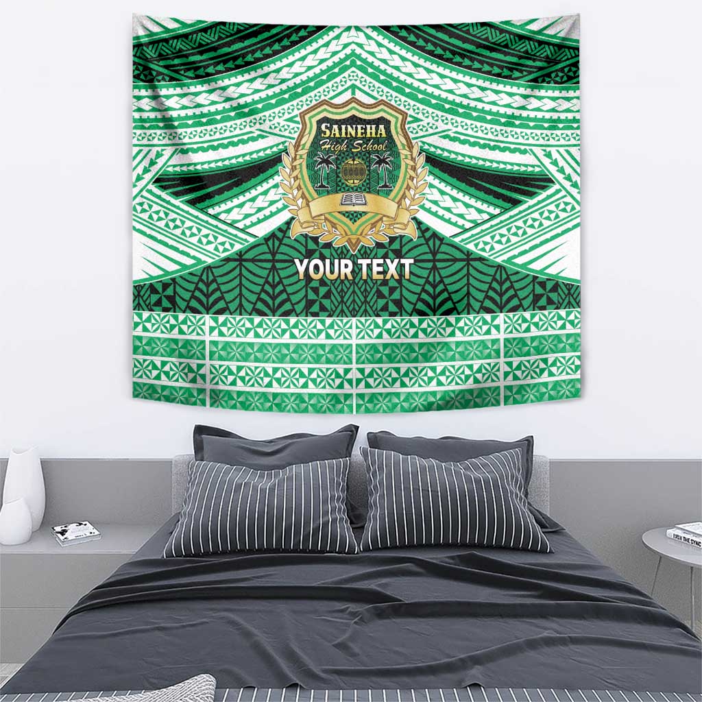 Personalised Tonga Saineha High School Tapestry Polynesian Ngatu Tribal
