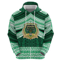 Personalised Tonga Saineha High School Zip Hoodie Polynesian Ngatu Tribal