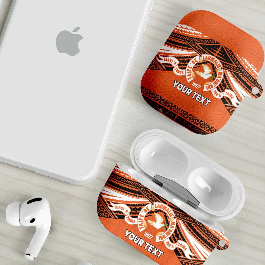 Personalised Tonga Tailulu College AirPods Case Polynesian Ngatu Tribal - Polynesian Pride