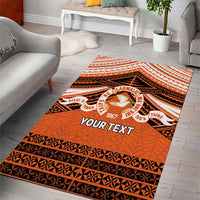 Personalised Tonga Tailulu College Area Rug Polynesian Ngatu Tribal