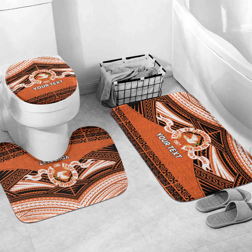 Personalised Tonga Tailulu College Bathroom Set Polynesian Ngatu Tribal - Polynesian Pride