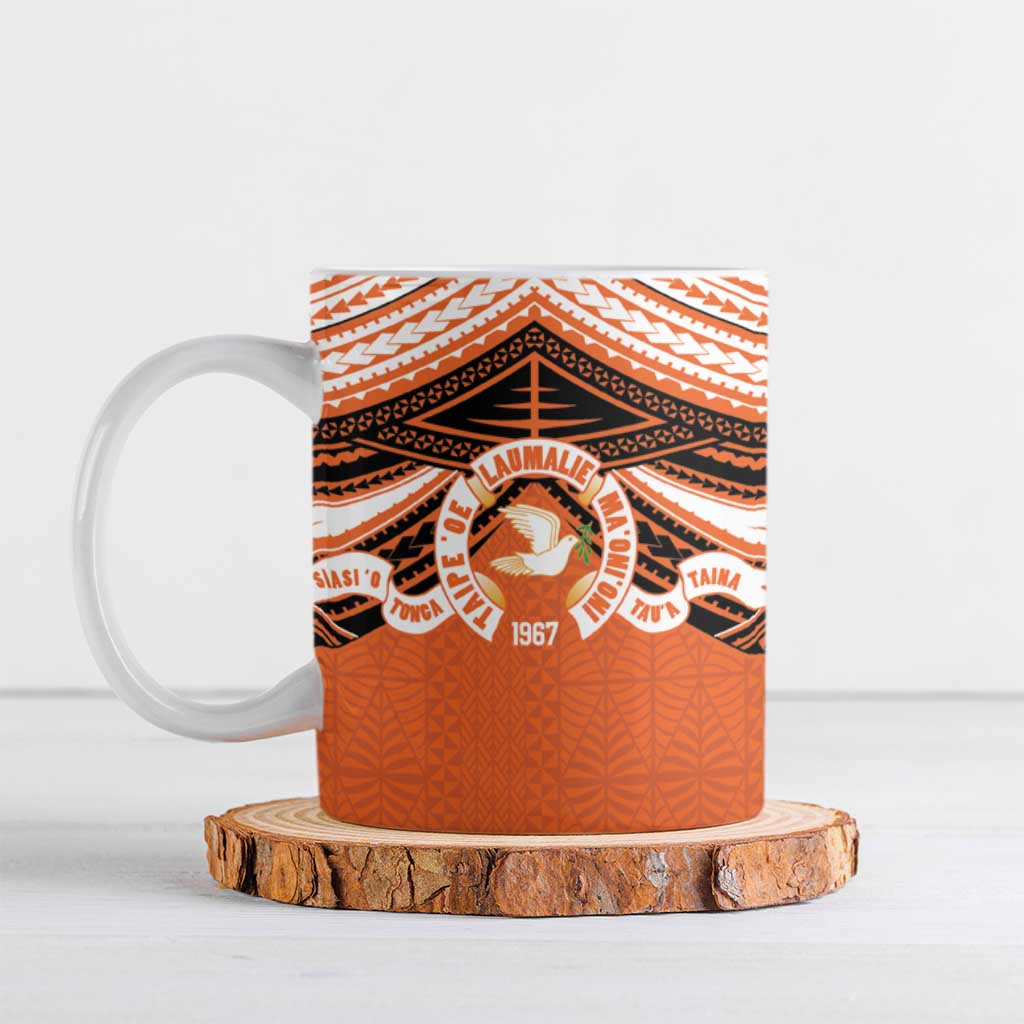 Personalised Tonga Tailulu College Ceramic Mug Polynesian Ngatu Tribal - Polynesian Pride