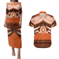 Personalised Tonga Tailulu College Couples Matching Puletasi and Hawaiian Shirt Polynesian Ngatu Tribal
